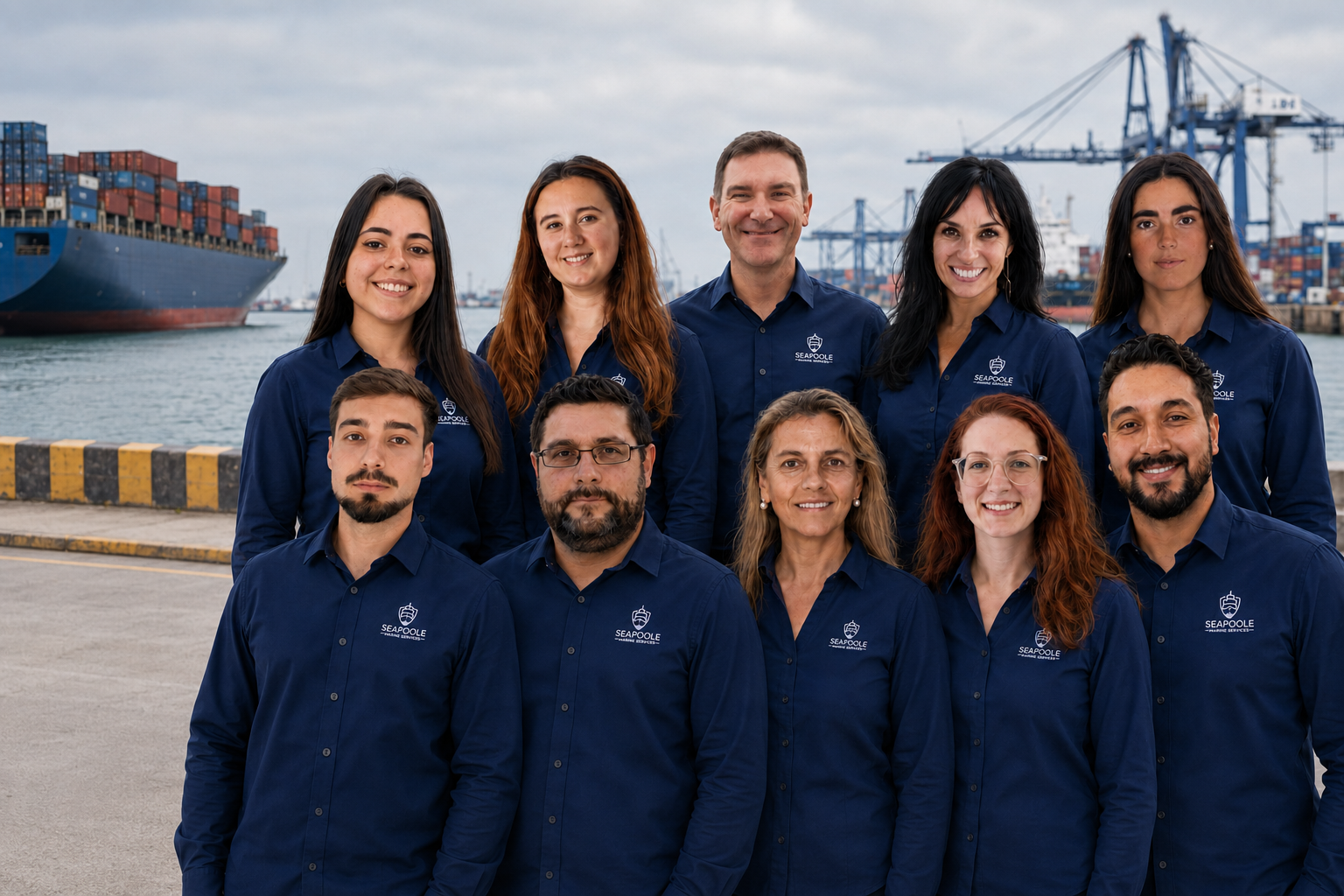 Seapoole team at the port